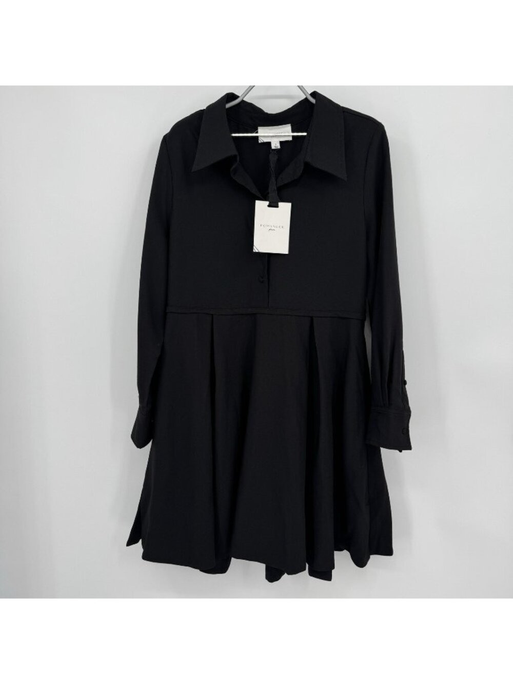 Pomander Place by Tuckernuck Black Annalise Pleated Mini Dress size L Large NWT
